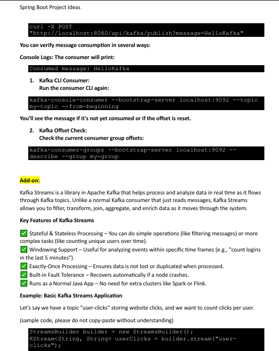Spring Boot Project Ideas Handbook