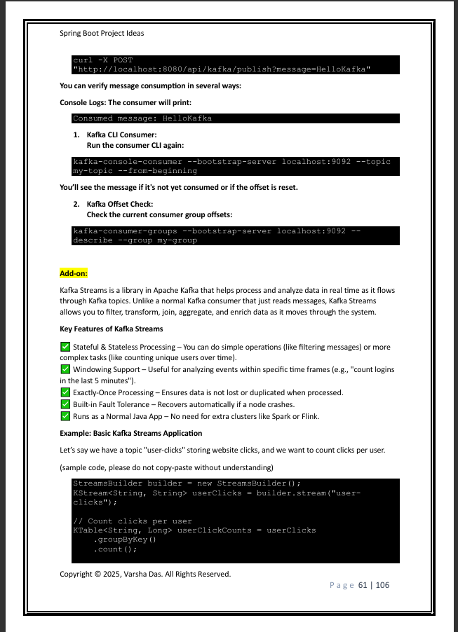 Spring Boot Project Ideas Handbook